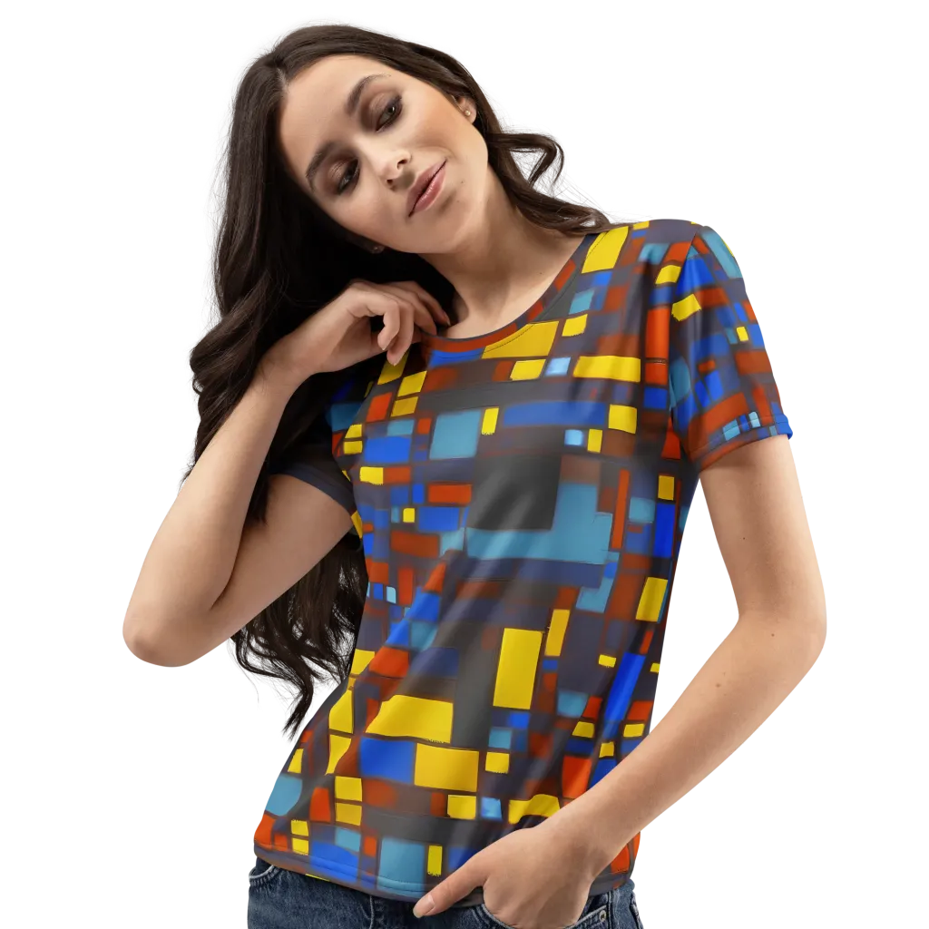 Solar Circuit on Women's Crew Neck T-Shirt — Left Front