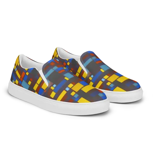 Solar Circuit on a Men's Slip-On Canvas Shoes