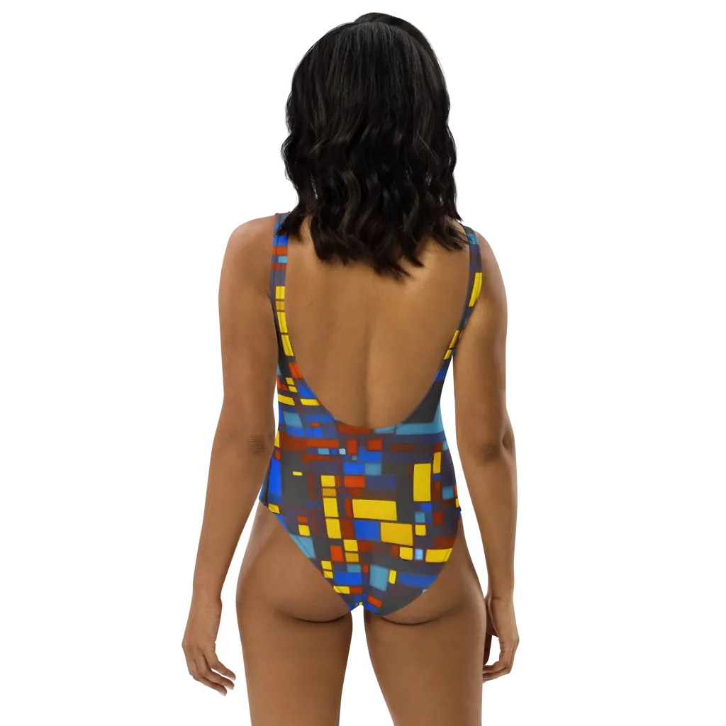 Solar Circuit on One-Piece Swimsuit — Back