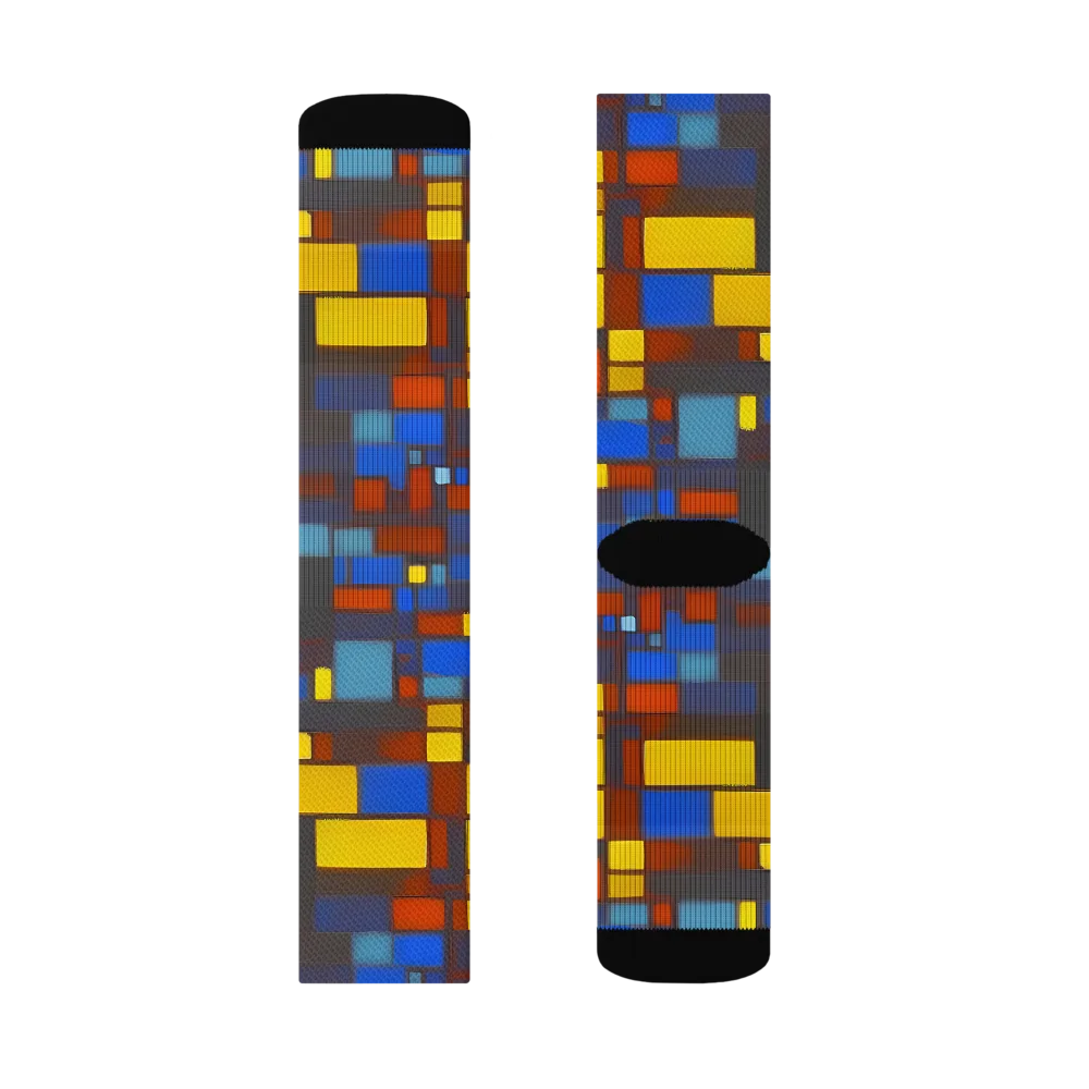 Solar Circuit on Socks — Left Sock