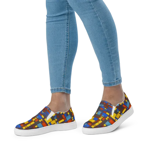 Solar Circuit on a Women's Slip-On Canvas Shoes