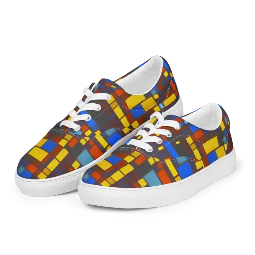 Solar Circuit on a Men's Lace-Up Canvas Shoes