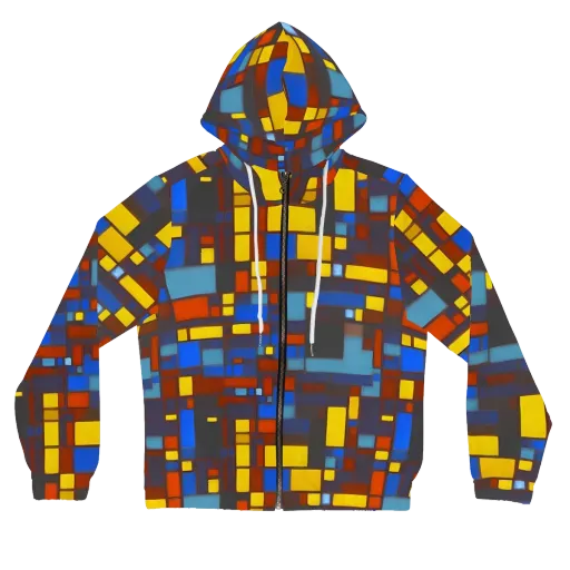 Solar Circuit on a Women's Full-Zip Hoodie