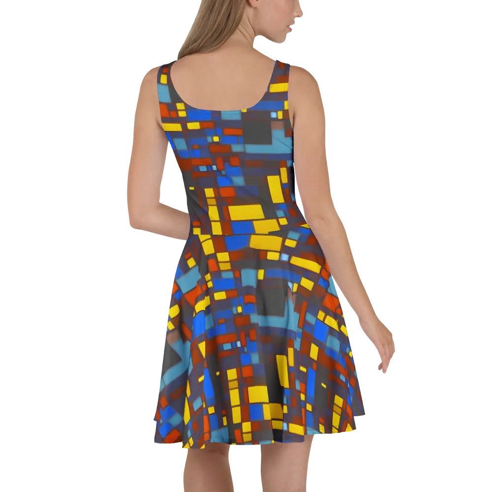 Solar Circuit on Skater Dress — Back