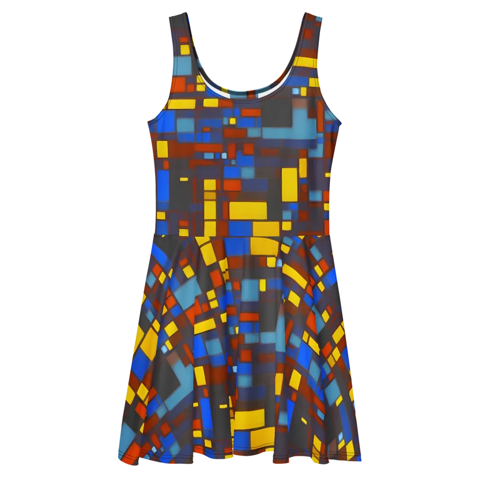 Solar Circuit on Skater Dress — Front