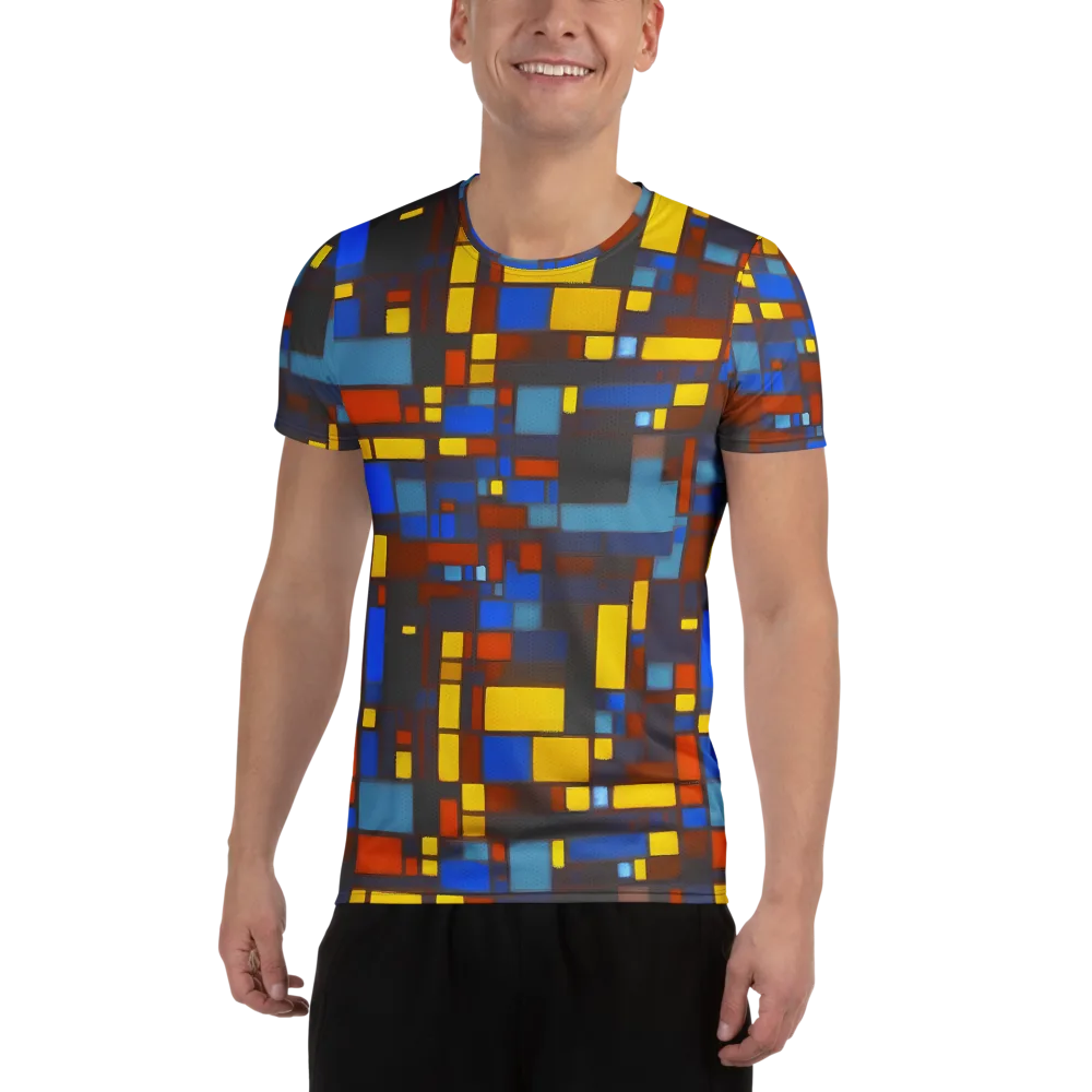 Solar Circuit on Men's Athletic T-Shirt — Front