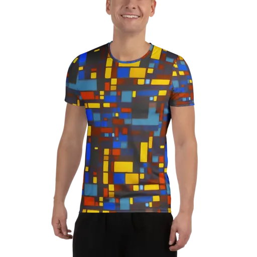 Solar Circuit on a Men's Athletic T-Shirt