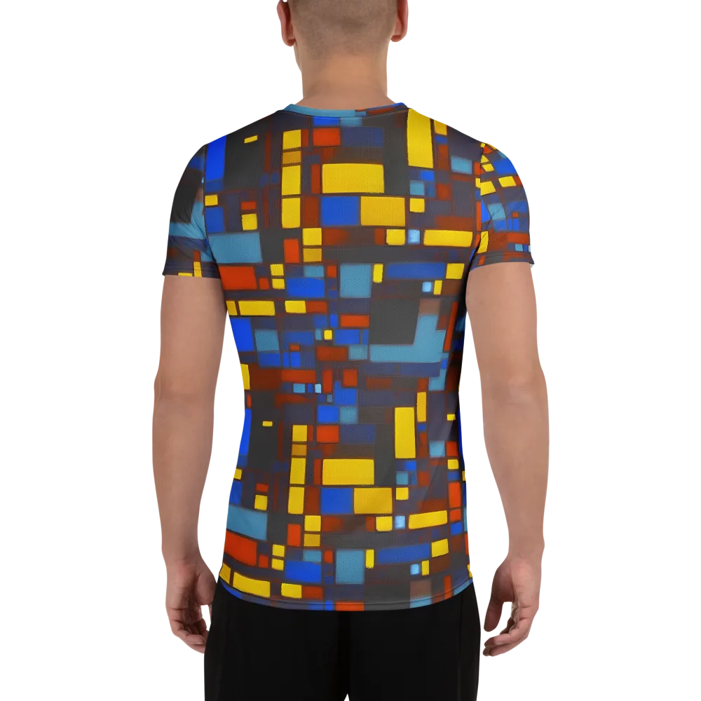 Solar Circuit on Men's Athletic T-Shirt — Back