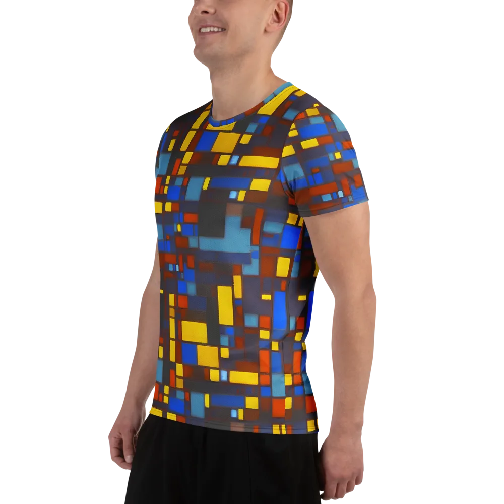 Solar Circuit on Men's Athletic T-Shirt — Left