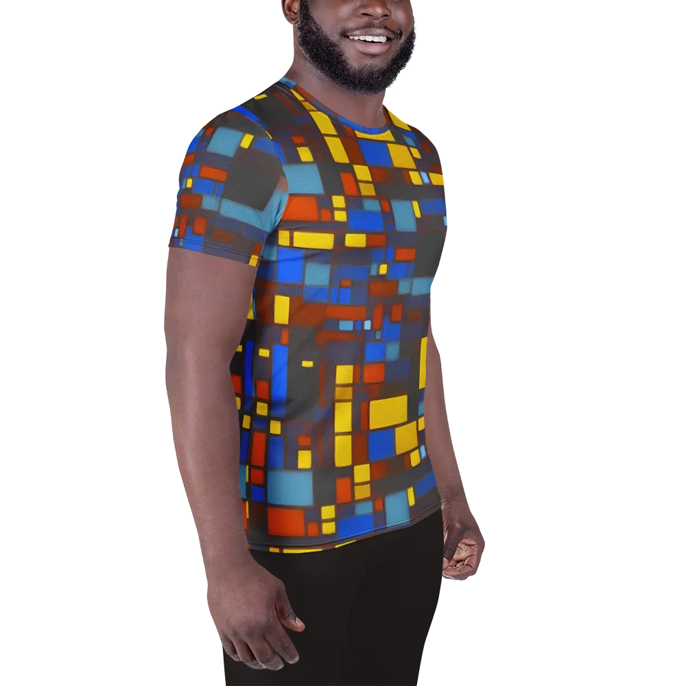 Solar Circuit on Men's Athletic T-Shirt — Right