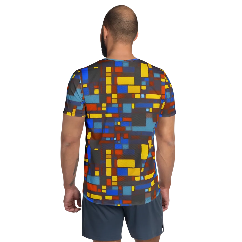 Solar Circuit on Men's Athletic T-Shirt — Back