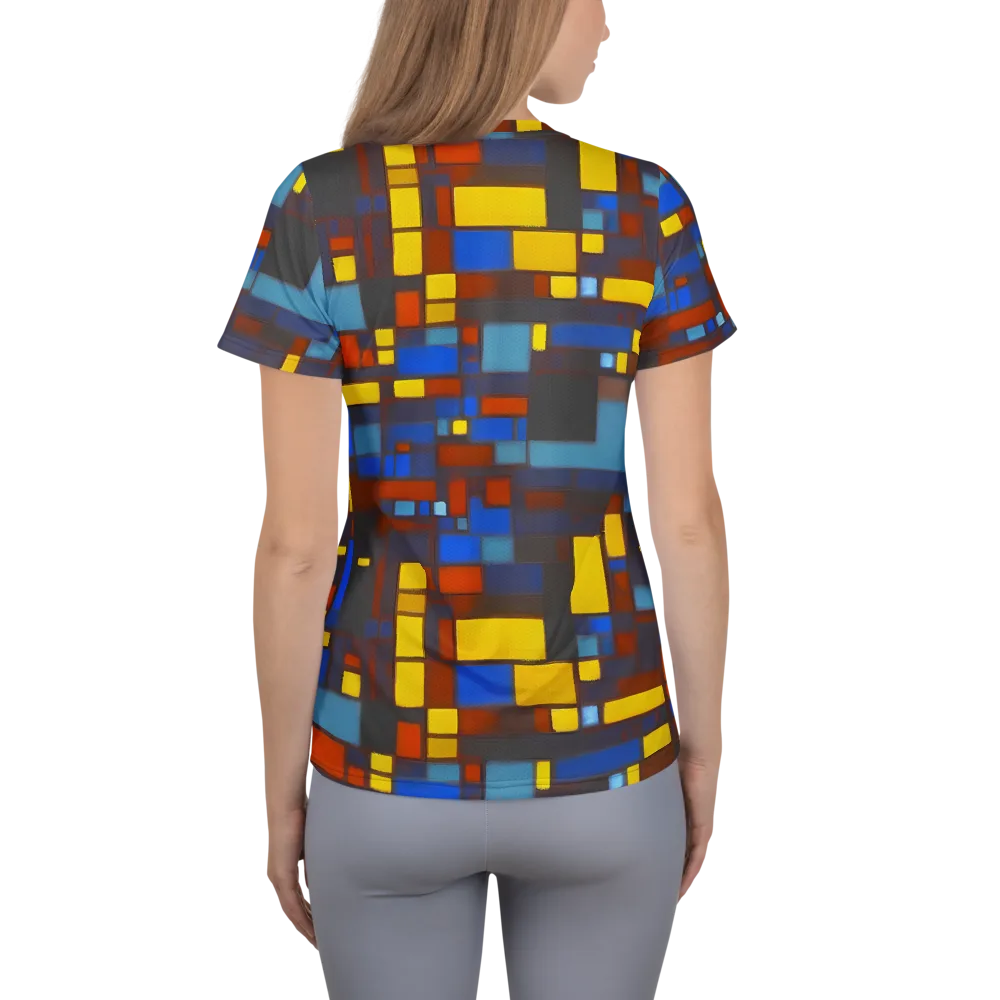 Solar Circuit on Women's Athletic T-Shirt — Back