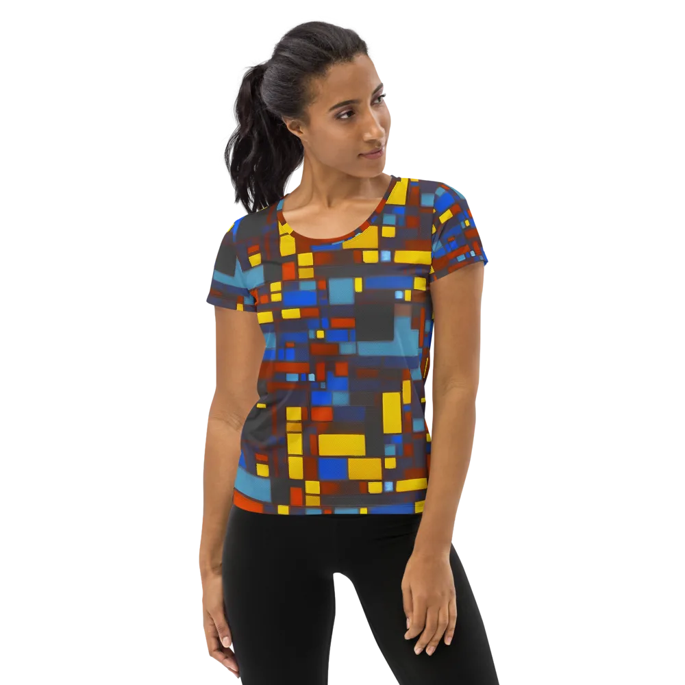 Solar Circuit on Women's Athletic T-Shirt — Front