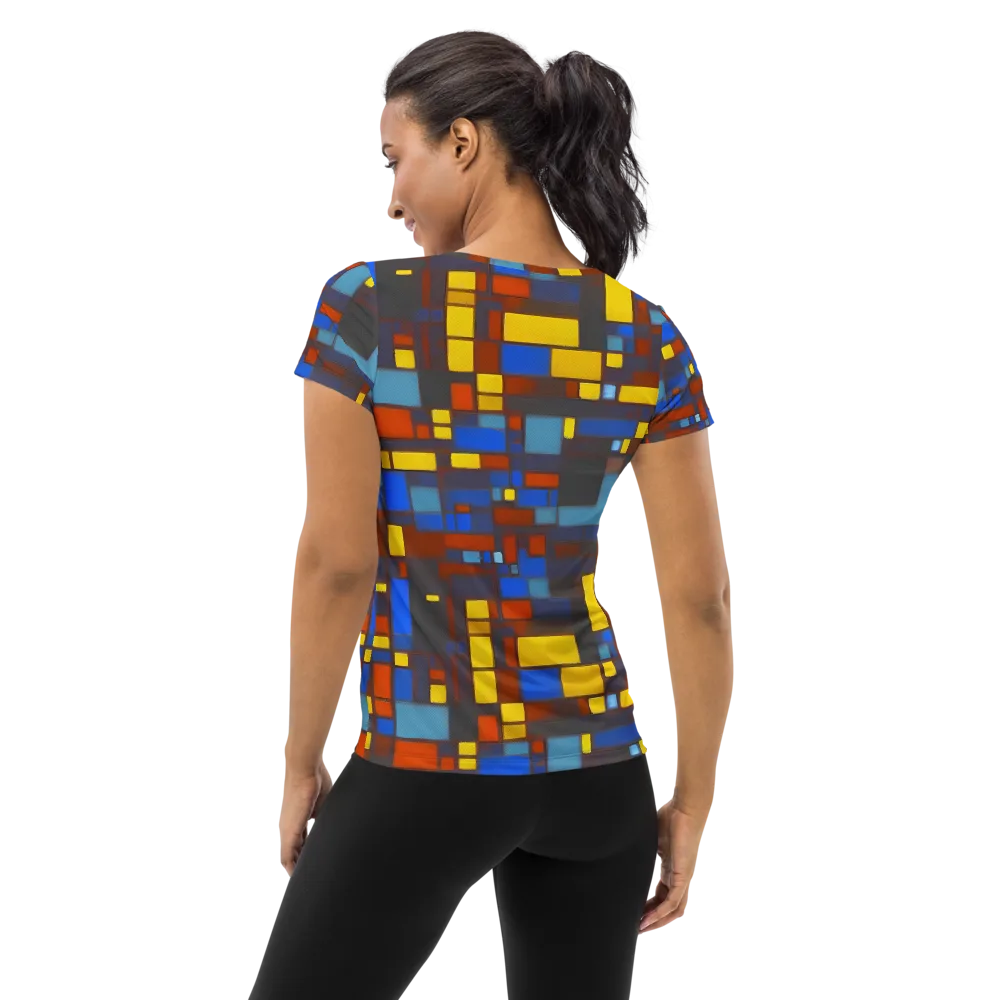 Solar Circuit on Women's Athletic T-Shirt — Back