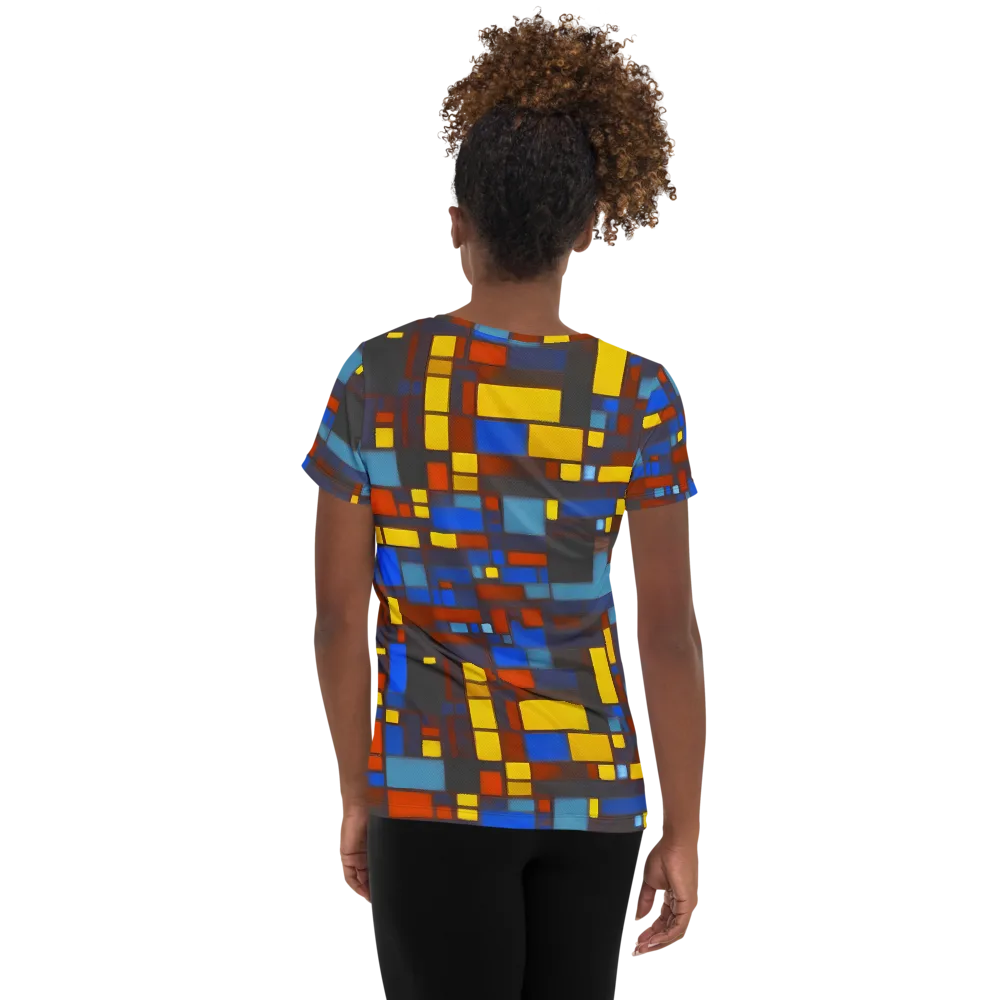 Solar Circuit on Women's Athletic T-Shirt — Back