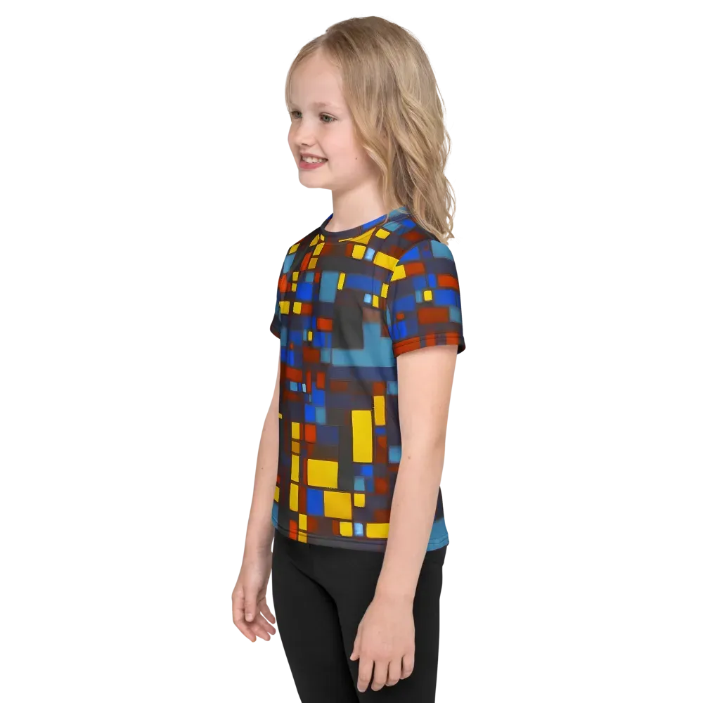 Solar Circuit on Kids Crew Neck T-Shirt — Left
