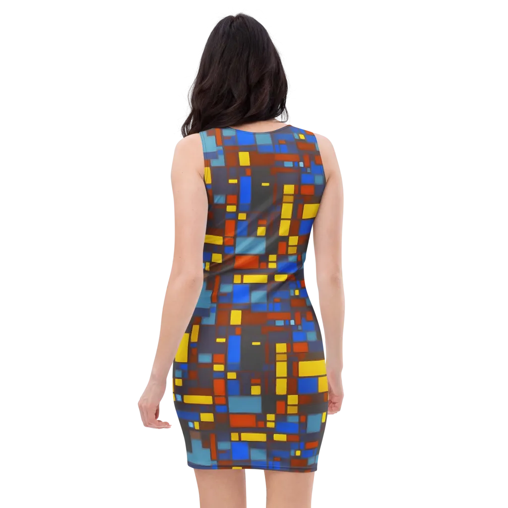 Solar Circuit on Bodycon Dress — Back