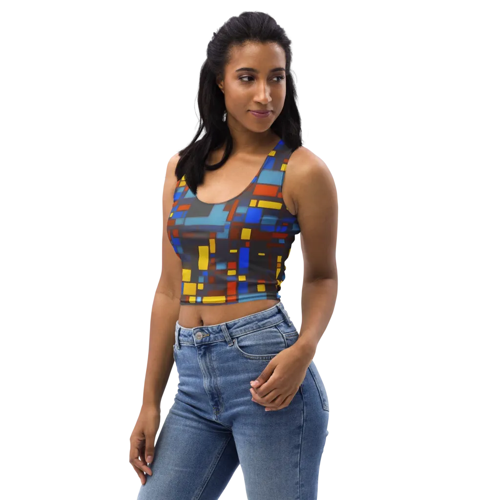 Solar Circuit on Crop Top — Left Front
