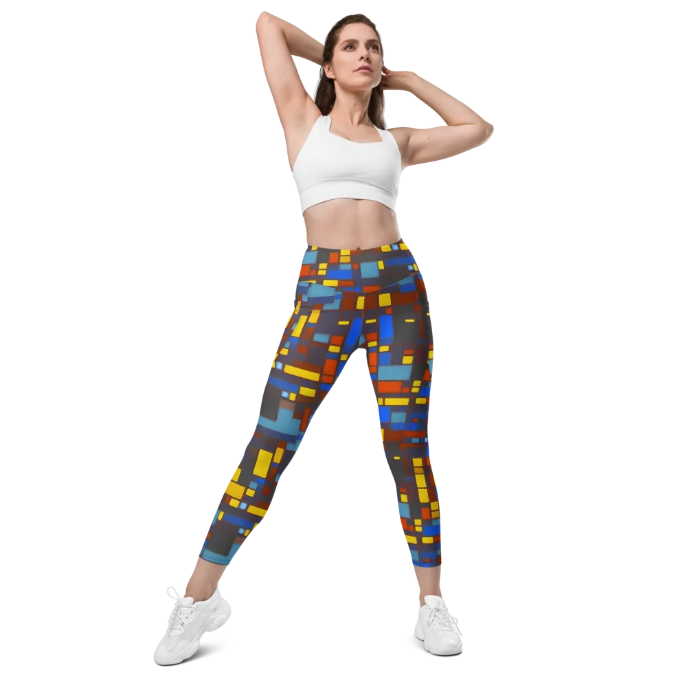 Solar Circuit on Leggings with Pockets — Front