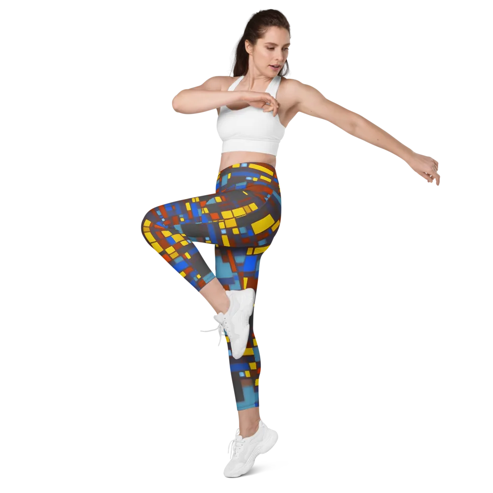 Solar Circuit on Leggings with Pockets — Left Front