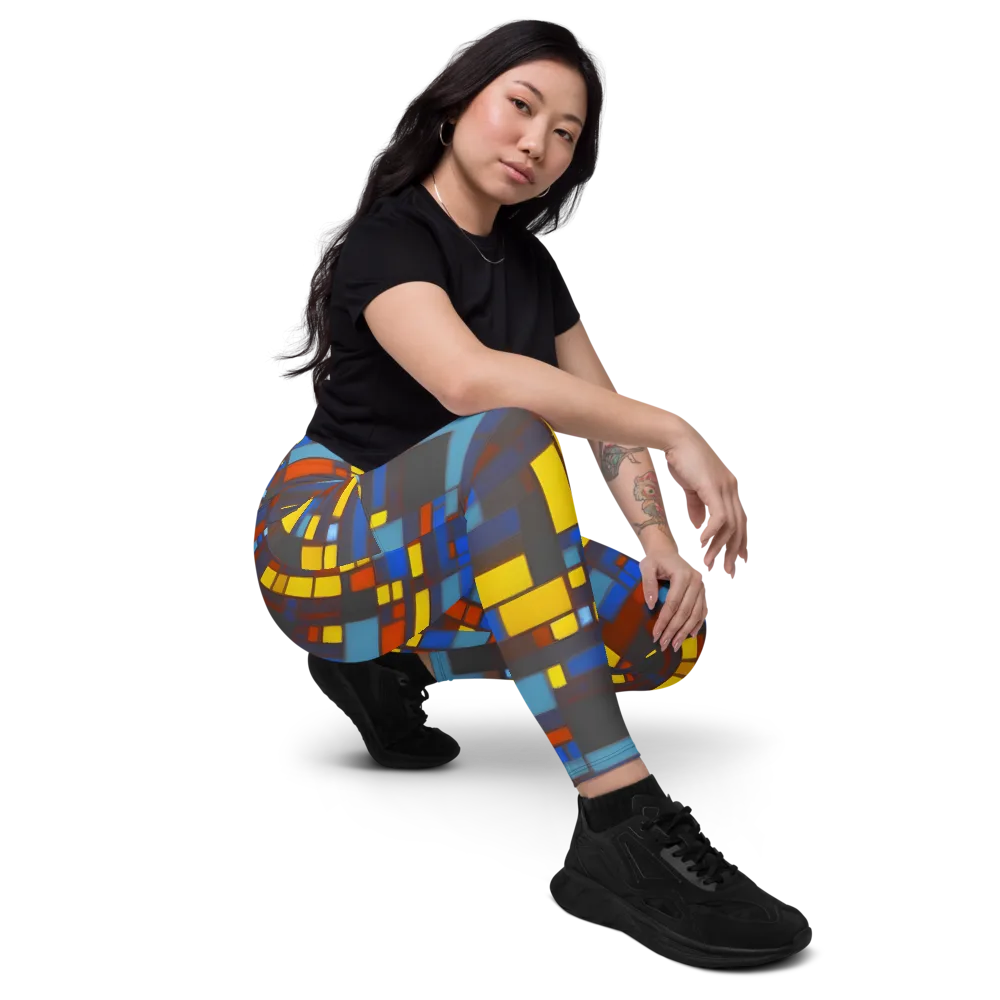 Solar Circuit on Leggings with Pockets — Right Front