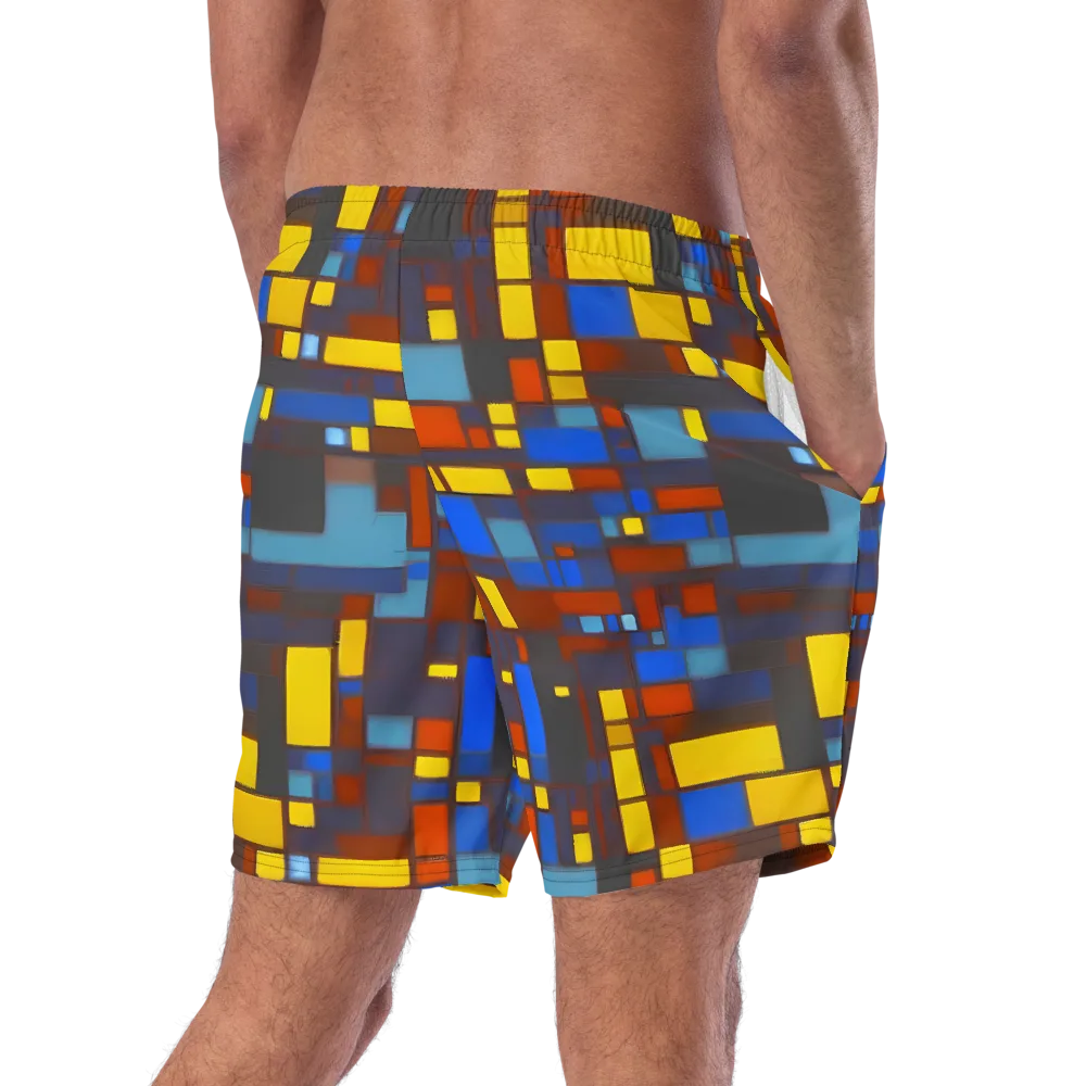 Solar Circuit on Swim Trunks — Right Back