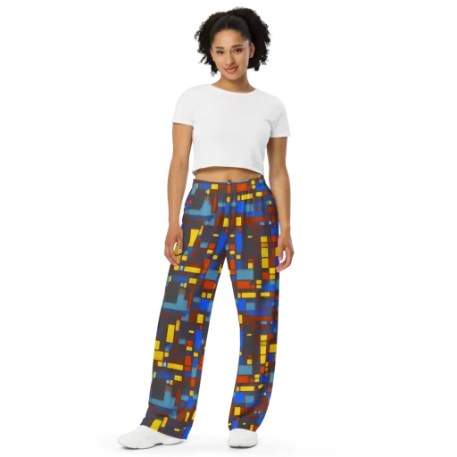 Solar Circuit on a Wide-Leg Pants