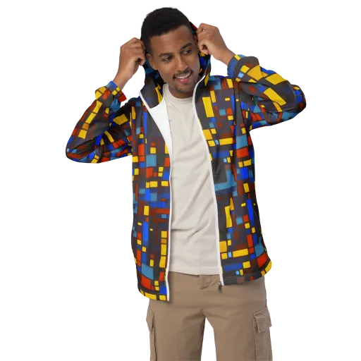 Solar Circuit on a Men's Windbreaker
