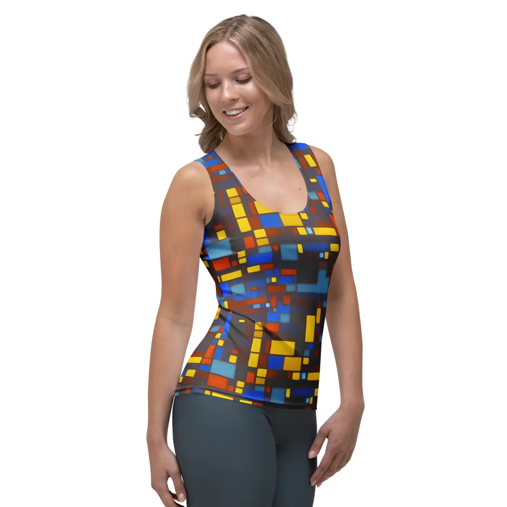 Solar Circuit on Women's Tank Top — Right Front