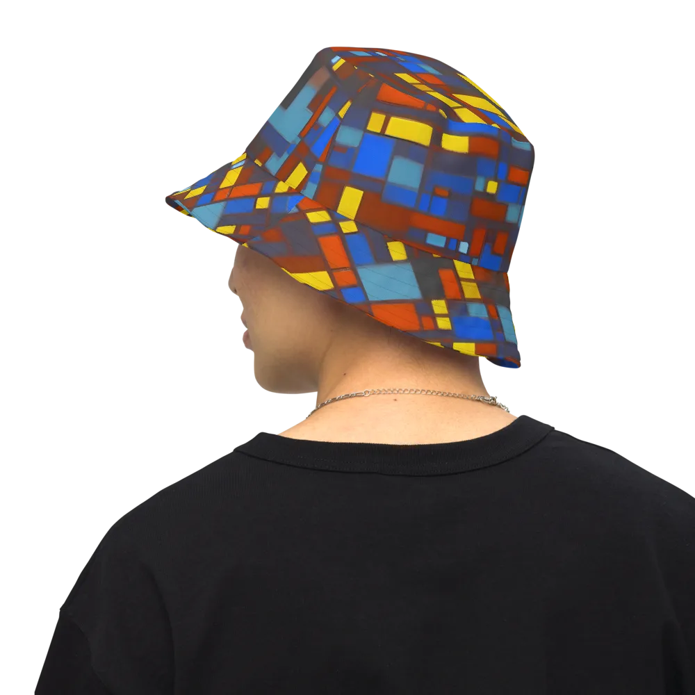 Solar Circuit on Reversible Bucket Hat — Back Inside