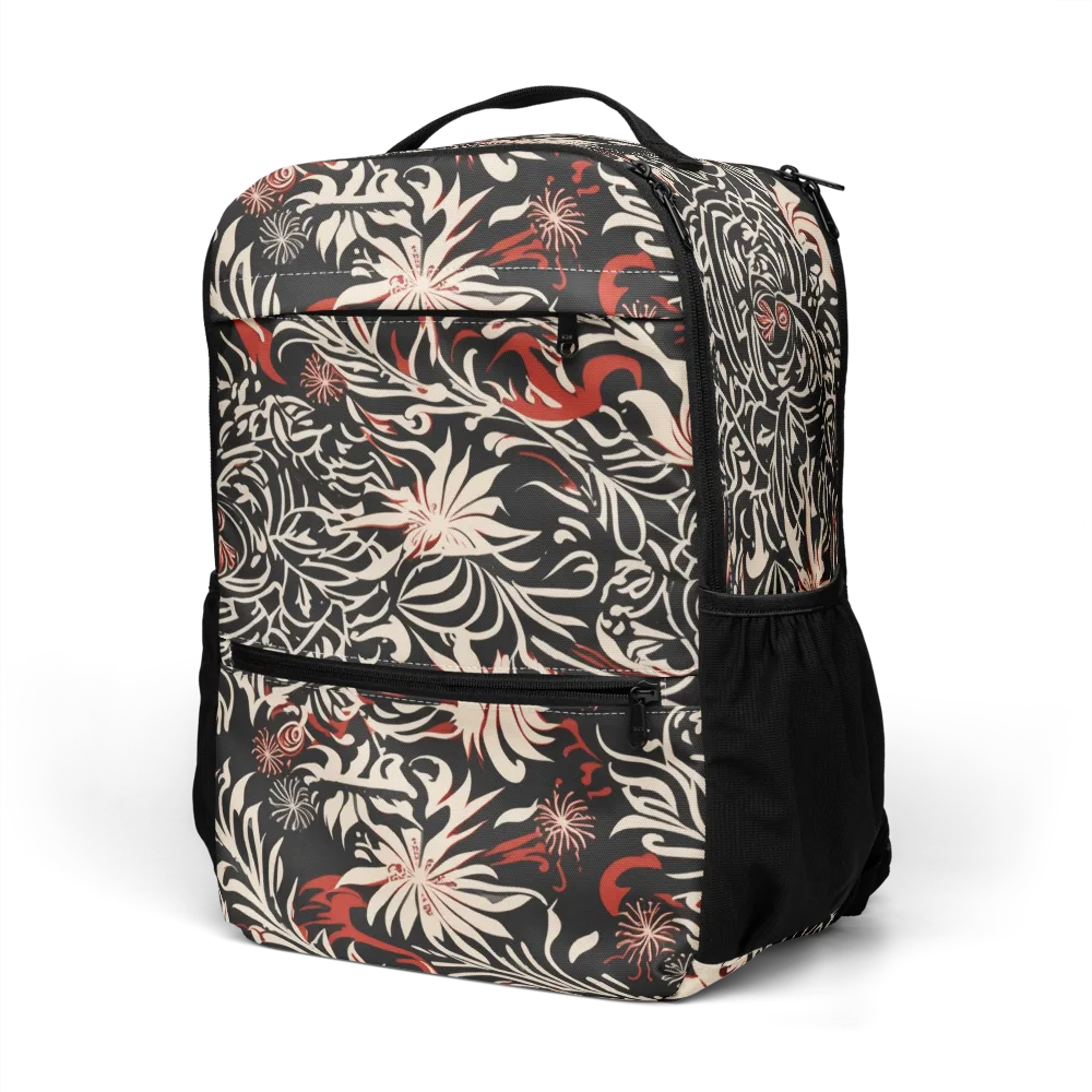 Crimson Herbarium on Utility Backpack — Left Front