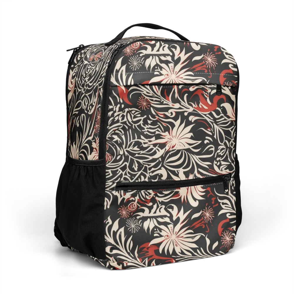 Crimson Herbarium on Utility Backpack — Right Front