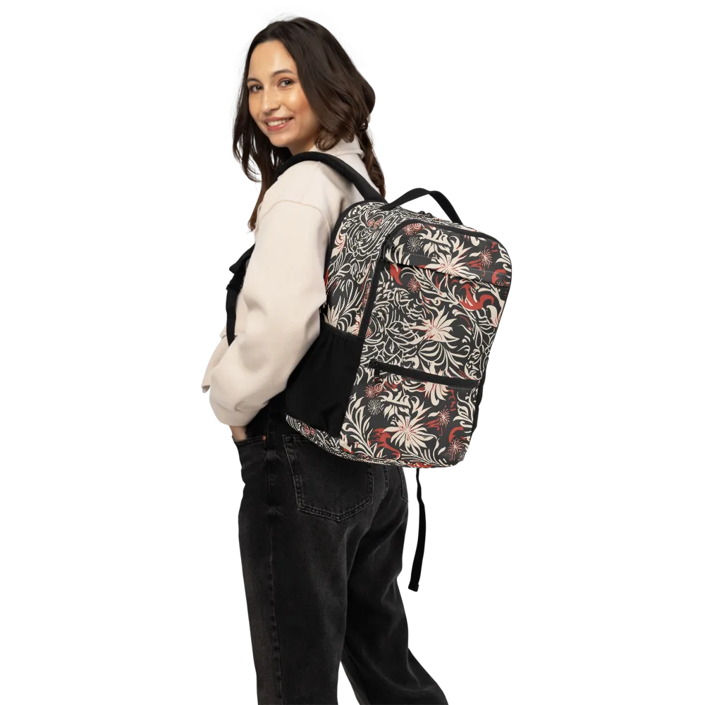 Crimson Herbarium on Utility Backpack — Back