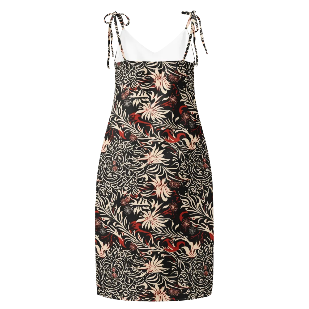 Crimson Herbarium on Slip Dress — Back