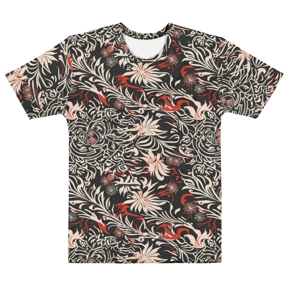 Crimson Herbarium on Men's Cotton Crew Neck T-Shirt — Front