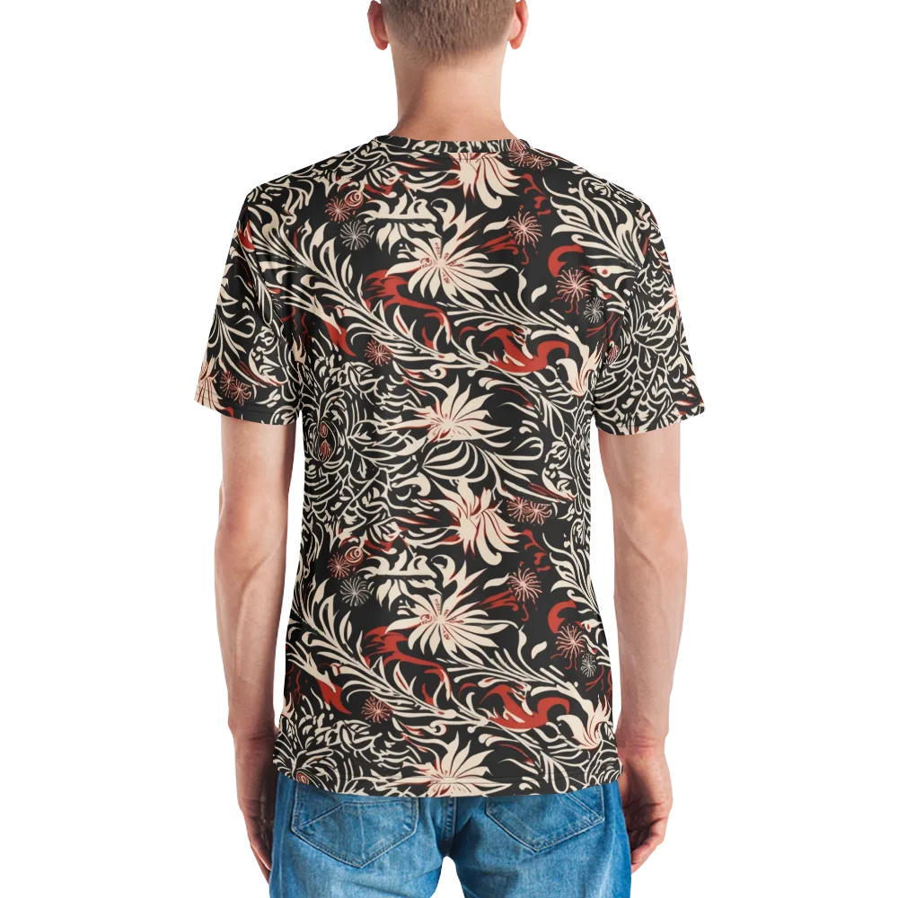 Crimson Herbarium on Men's Crew Neck T-Shirt — Back