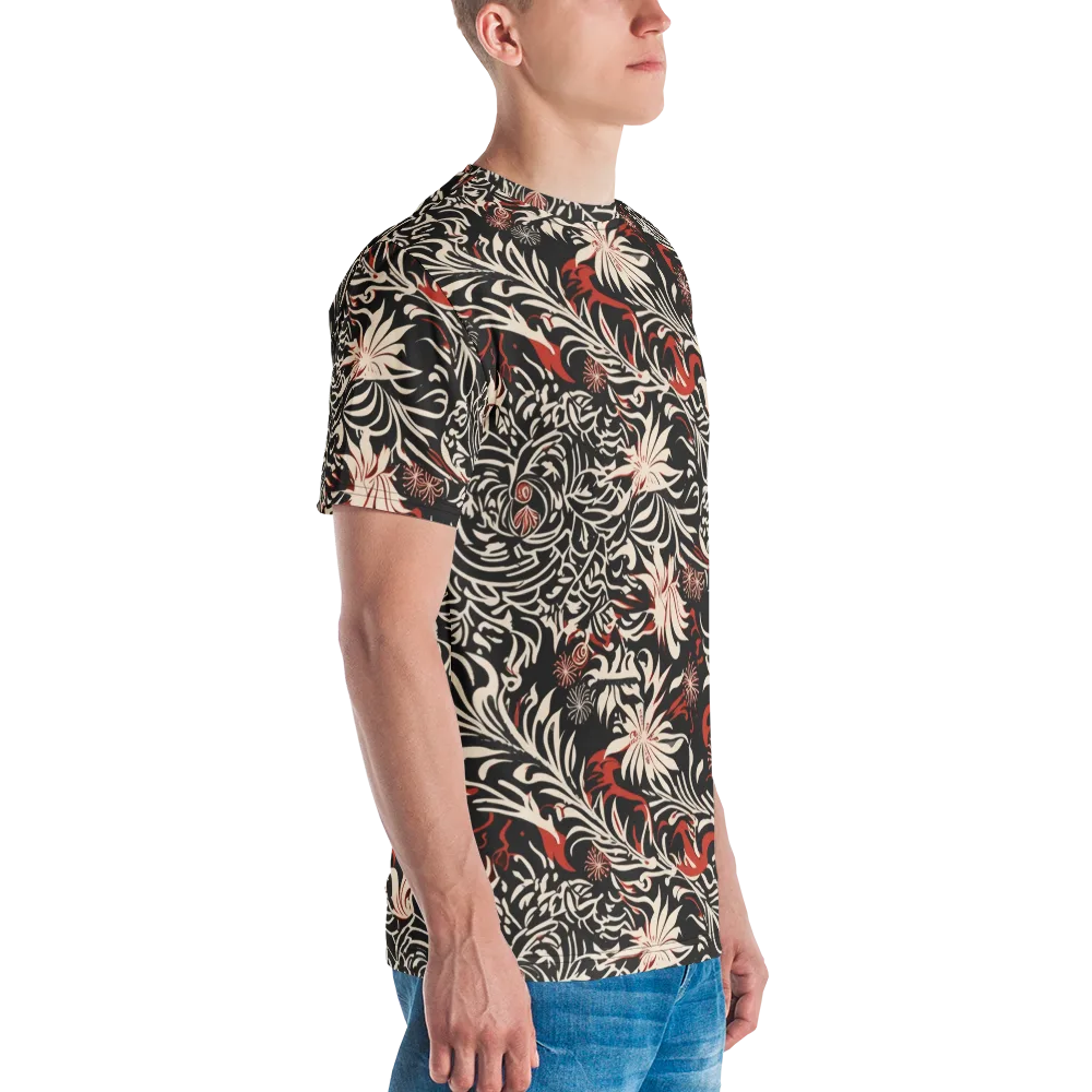 Crimson Herbarium on Men's Crew Neck T-Shirt — Right