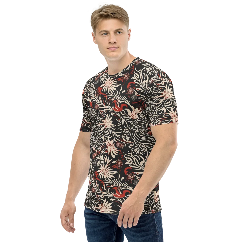 Crimson Herbarium on Men's Crew Neck T-Shirt — Left