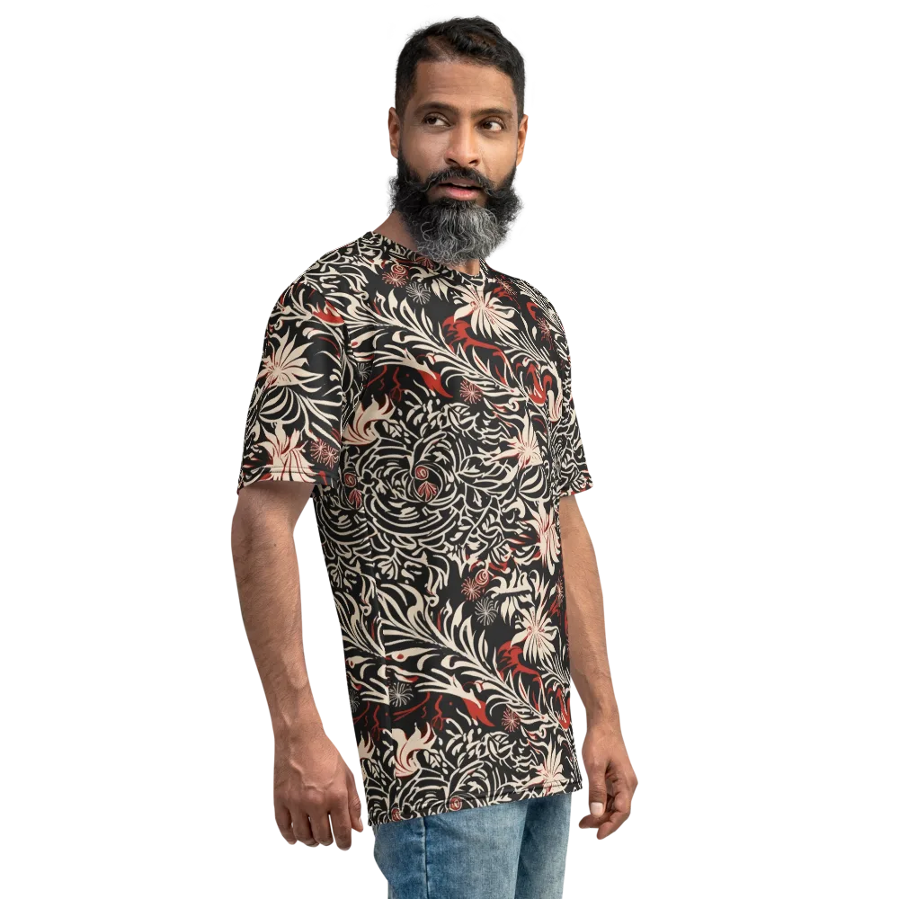 Crimson Herbarium on Men's Crew Neck T-Shirt — Right