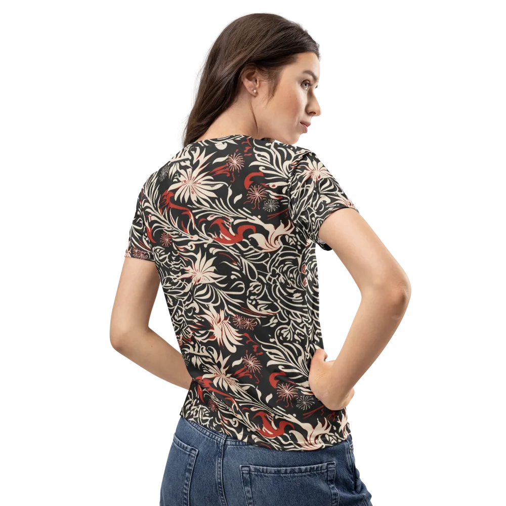 Crimson Herbarium on Women's Crew Neck T-Shirt — Back
