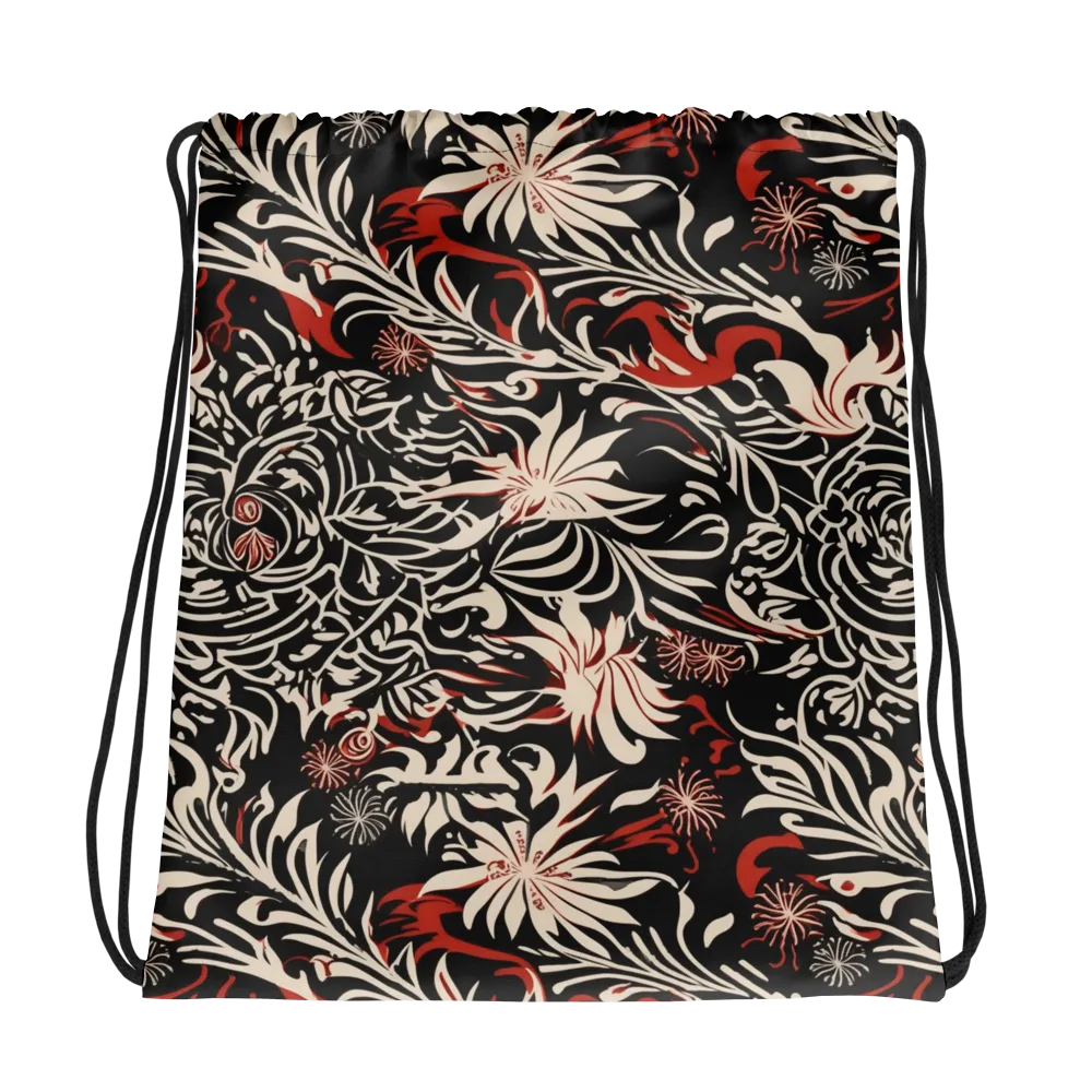 Crimson Herbarium on Drawstring Bag — Photo