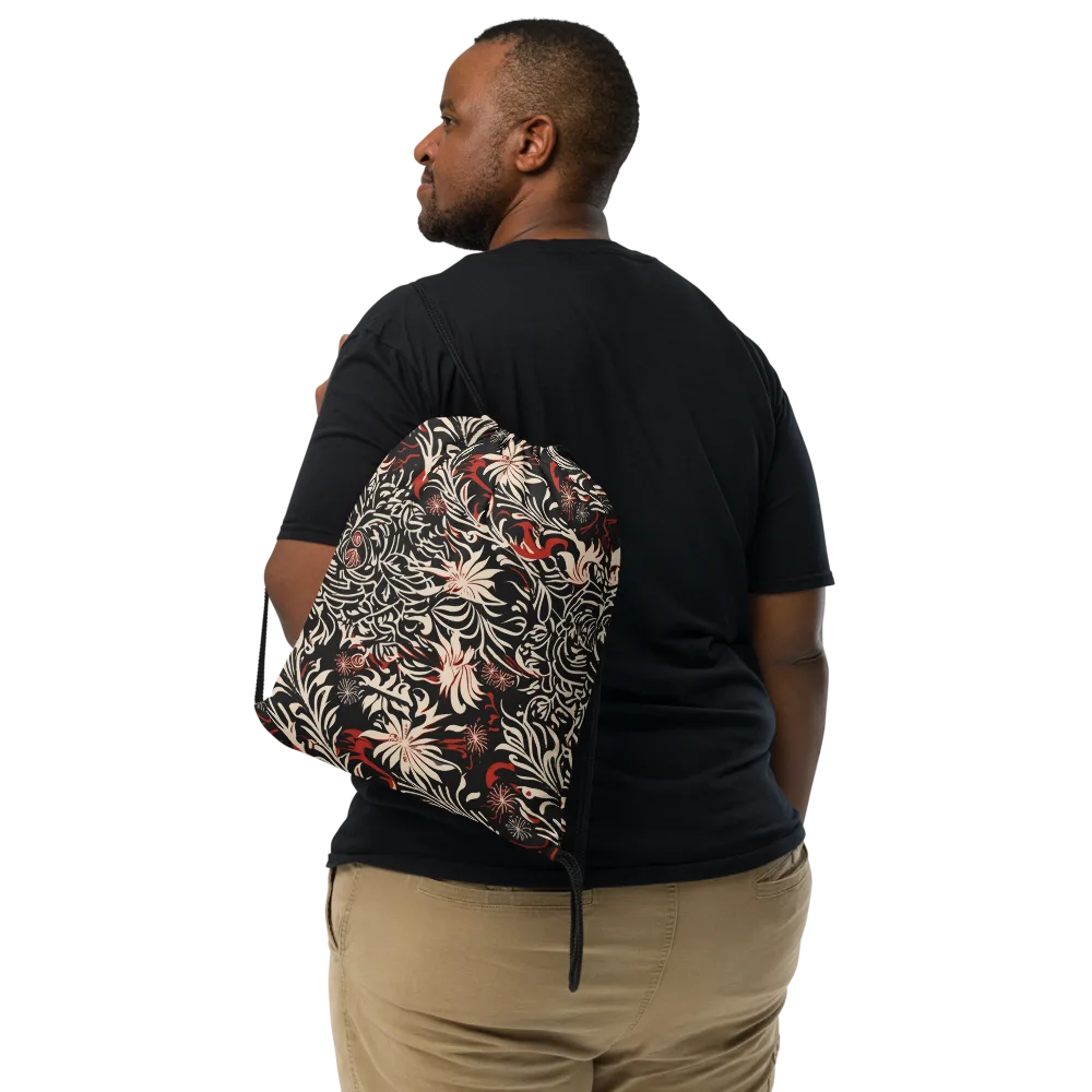 Crimson Herbarium on Drawstring Bag — Front