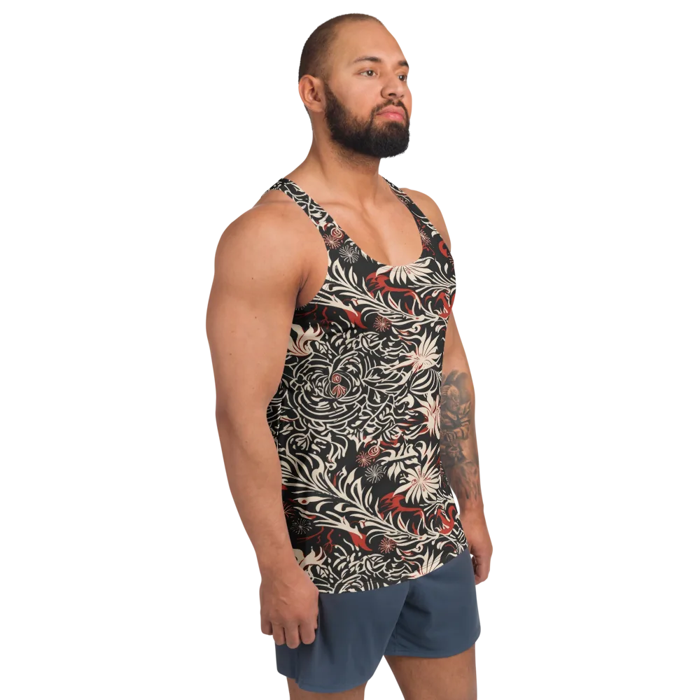 Crimson Herbarium on Men's Tank Top — Right Front