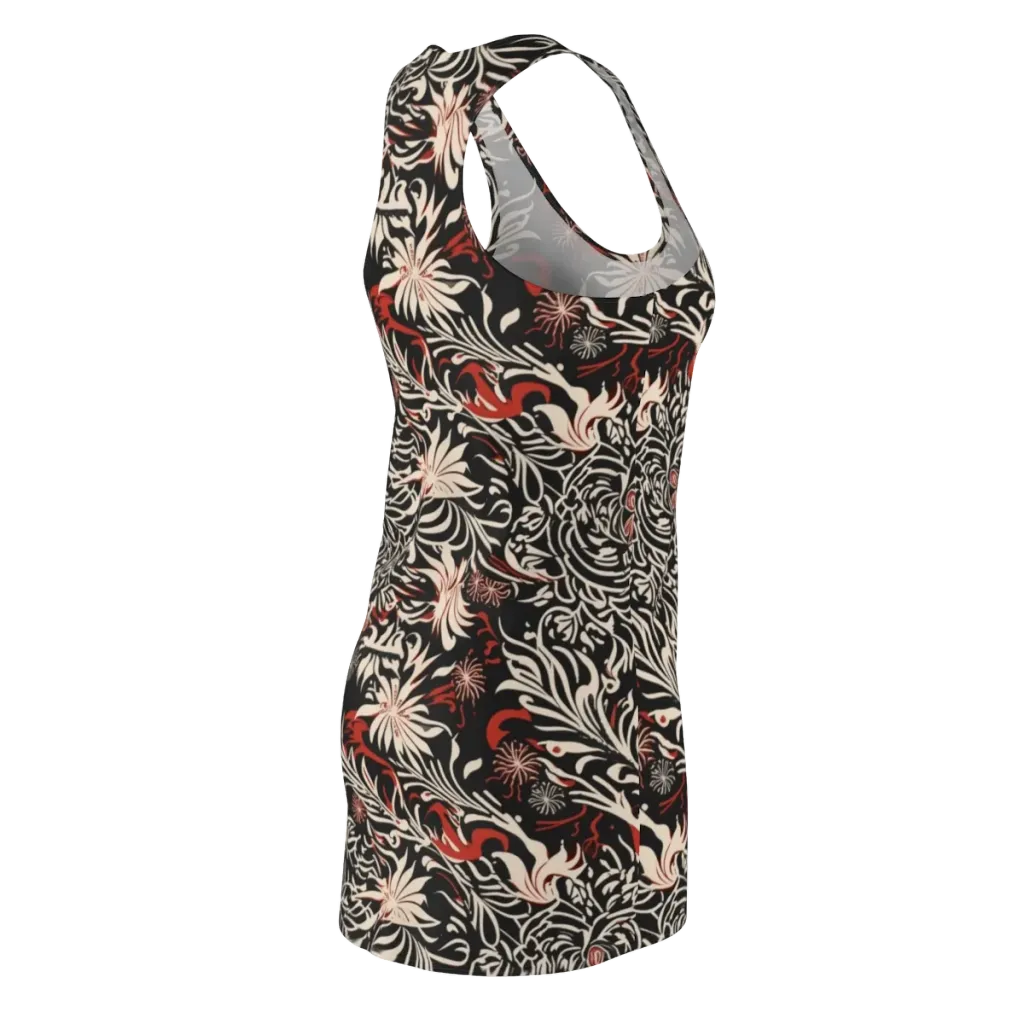 Crimson Herbarium on Racerback Dress — Back Side