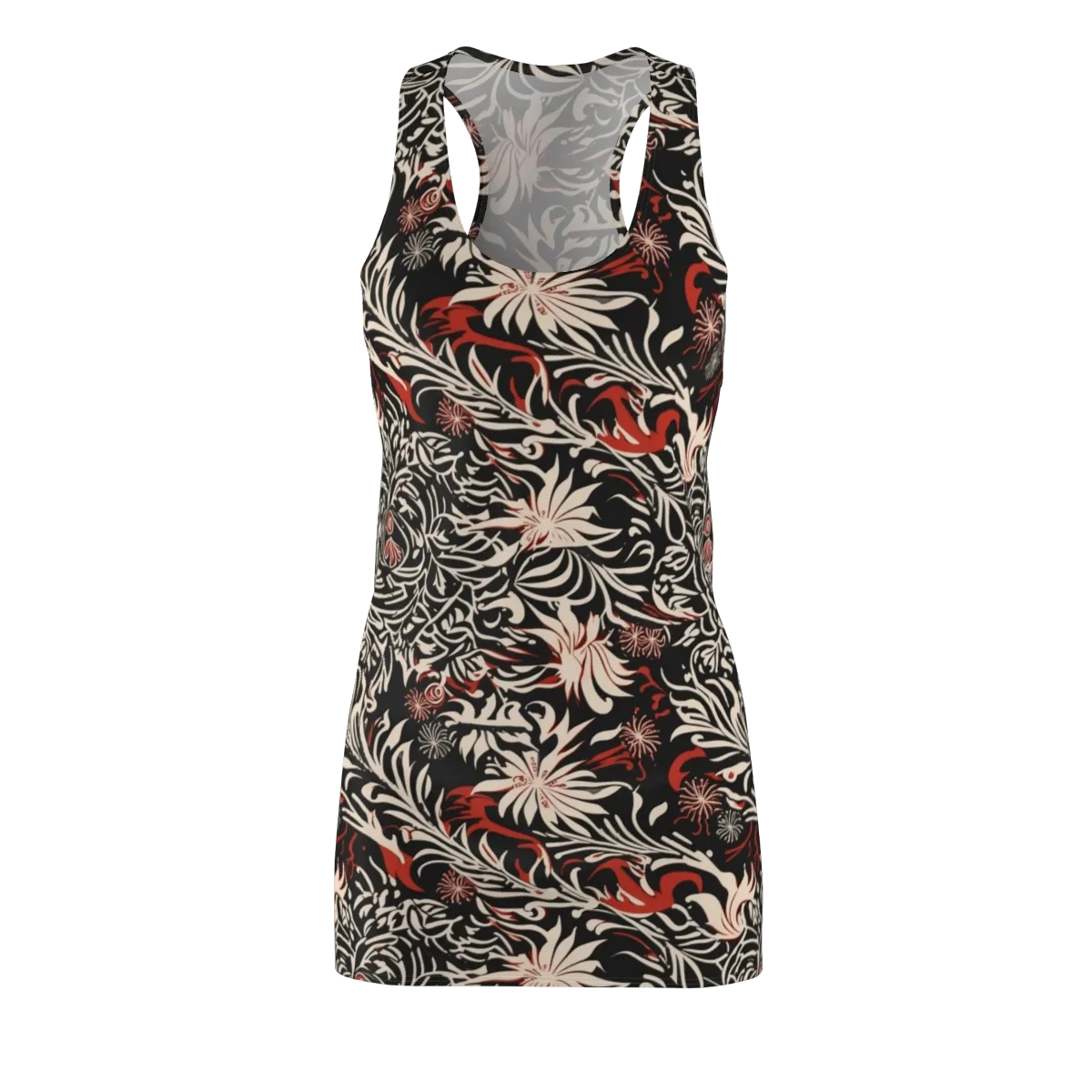 Crimson Herbarium on Racerback Dress — Front
