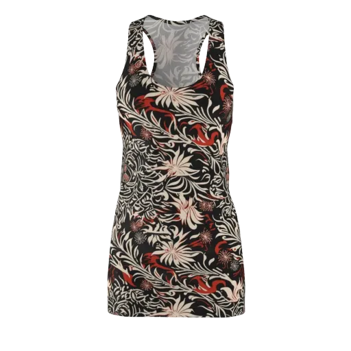 Crimson Herbarium on a Racerback Dress