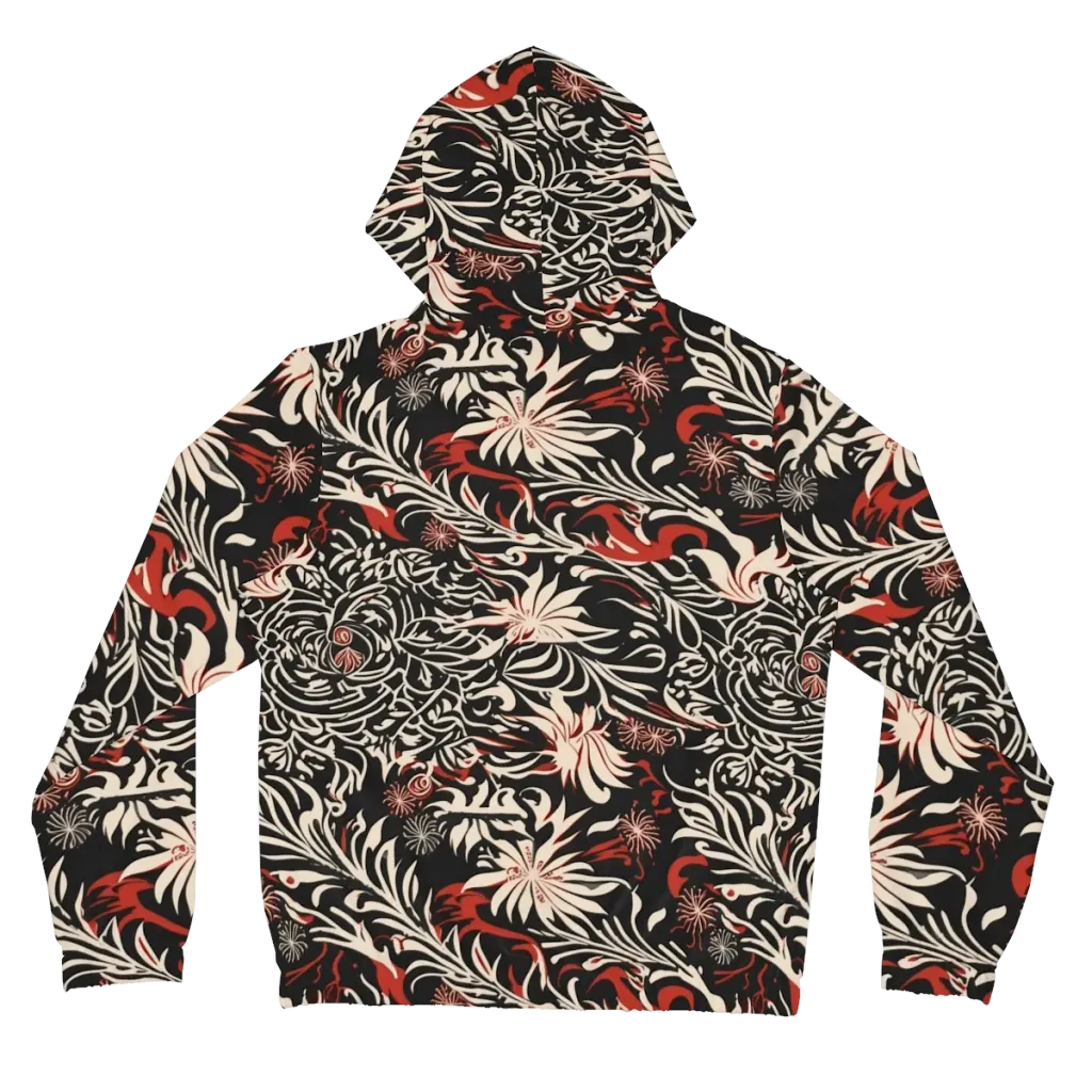 Crimson Herbarium on Women's Full-Zip Hoodie — Back