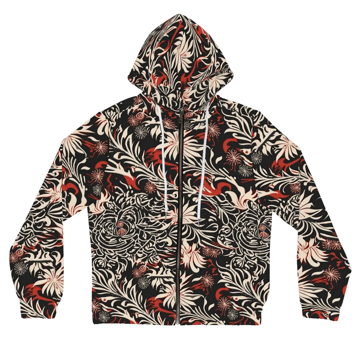 Crimson Herbarium on Women's Full-Zip Hoodie — Front