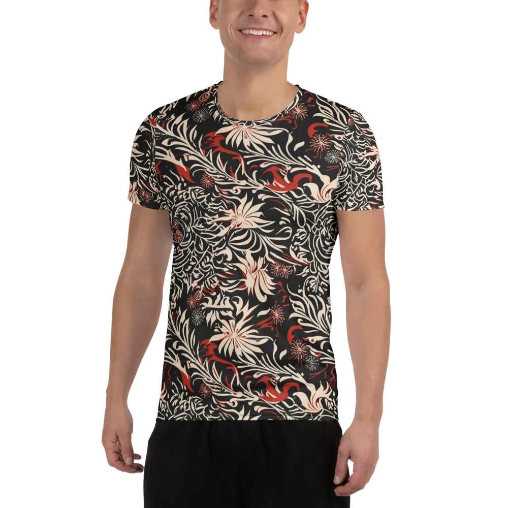 Crimson Herbarium on Men's Athletic T-Shirt — Front