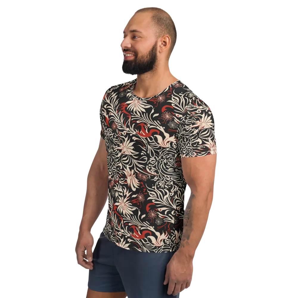 Crimson Herbarium on Men's Athletic T-Shirt — Left